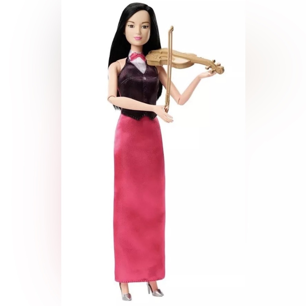 Barbie You Can Be Anything Violinist. Asian with long hair and jointed limbs.
